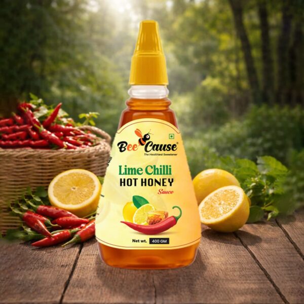 BeeCause Lime Chilli Hot Honey Sauce 400g