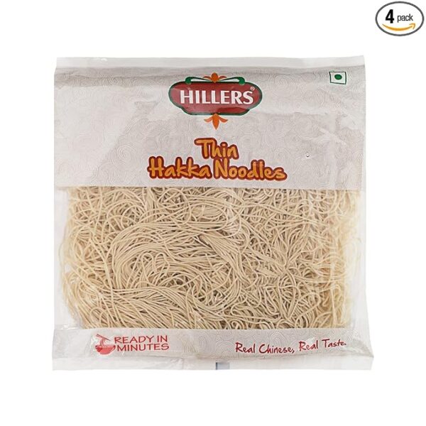 Hillers Thin Hakka Noodles Vegetarian Extra Long & Extra Soft And Delicious Vegetarian Noodles 400 Gram